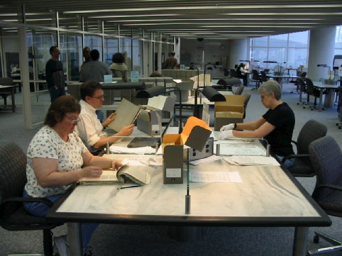 Randy researching at NARA College Park